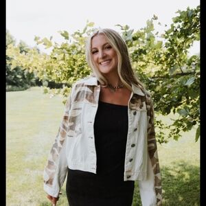 POL Camouflage Jean Jacket